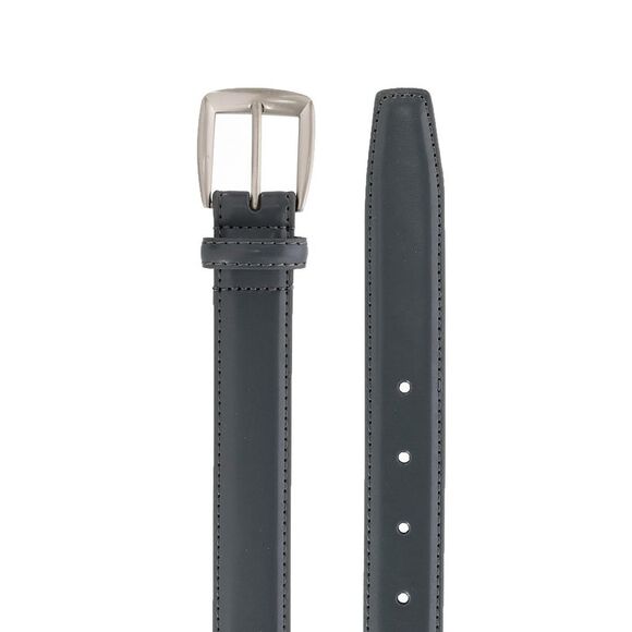 CTM Men's 1 1/4 Inch Wide Basic Leather Dress Belt - Picture 2 of 3